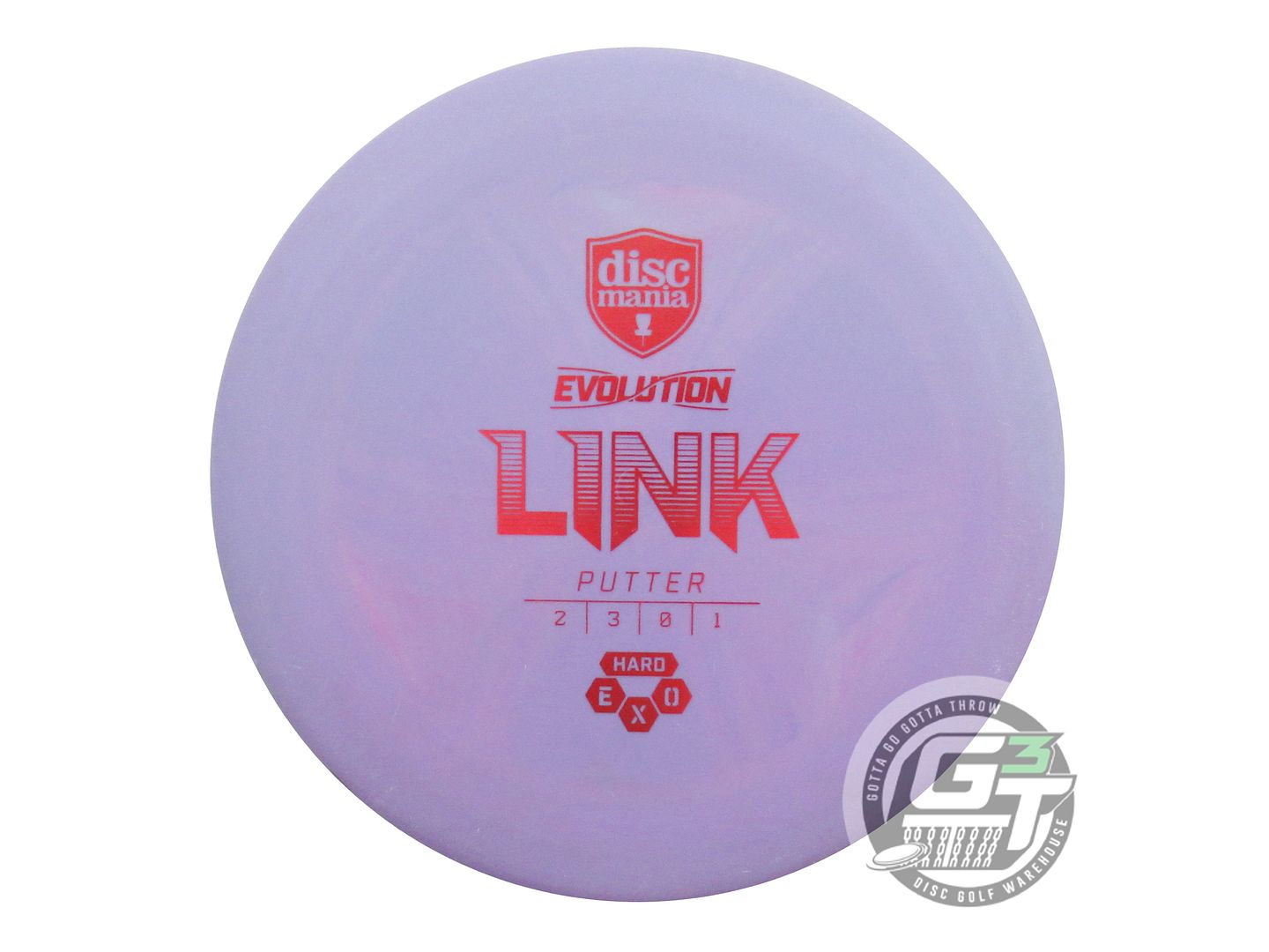 USED DiscMania EXO Hard Link 176g Purple Red Foil Putter Golf Disc