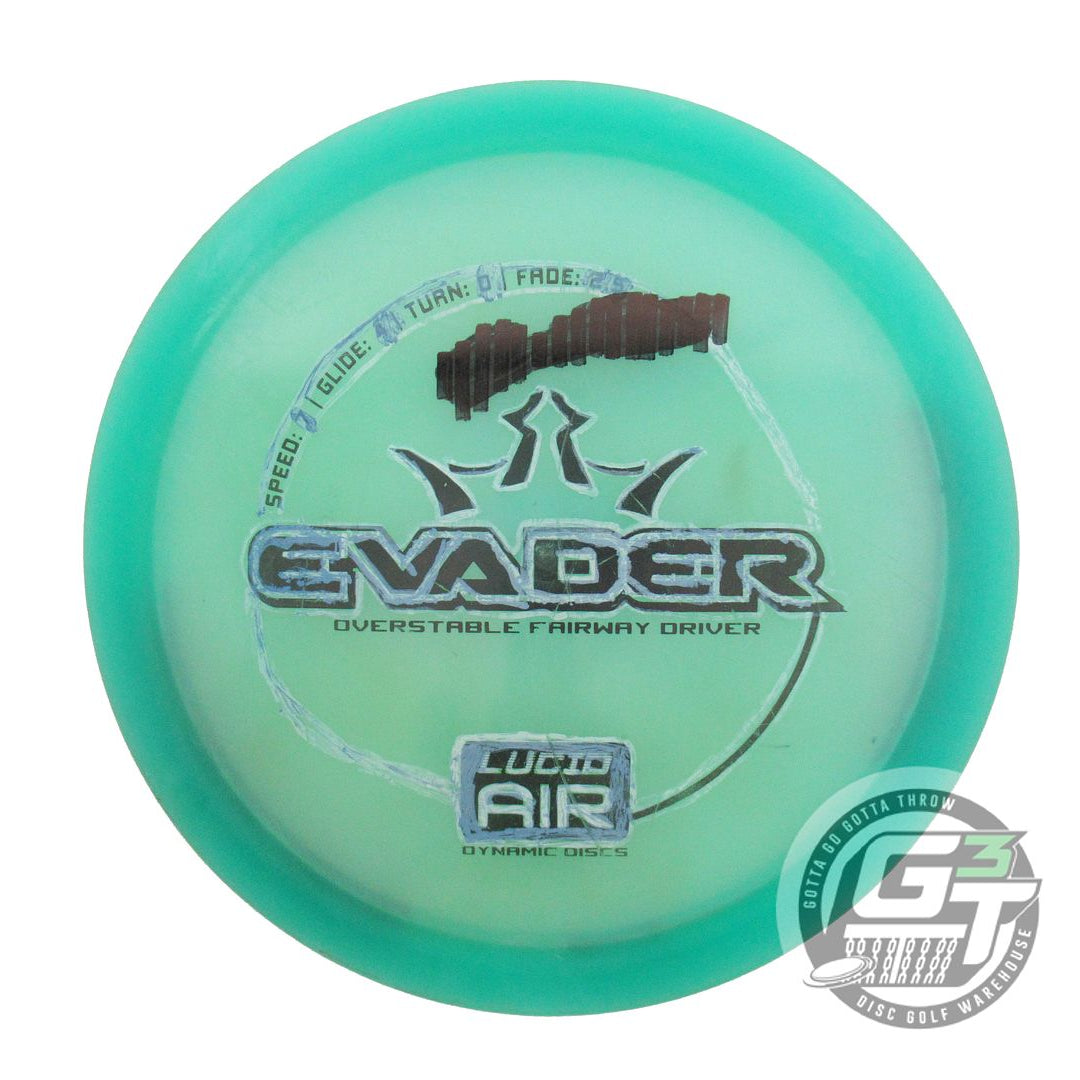 USED Dynamic Discs Lucid AIR Evader 155g Seafoam Black Stamp Fairway Driver Disc