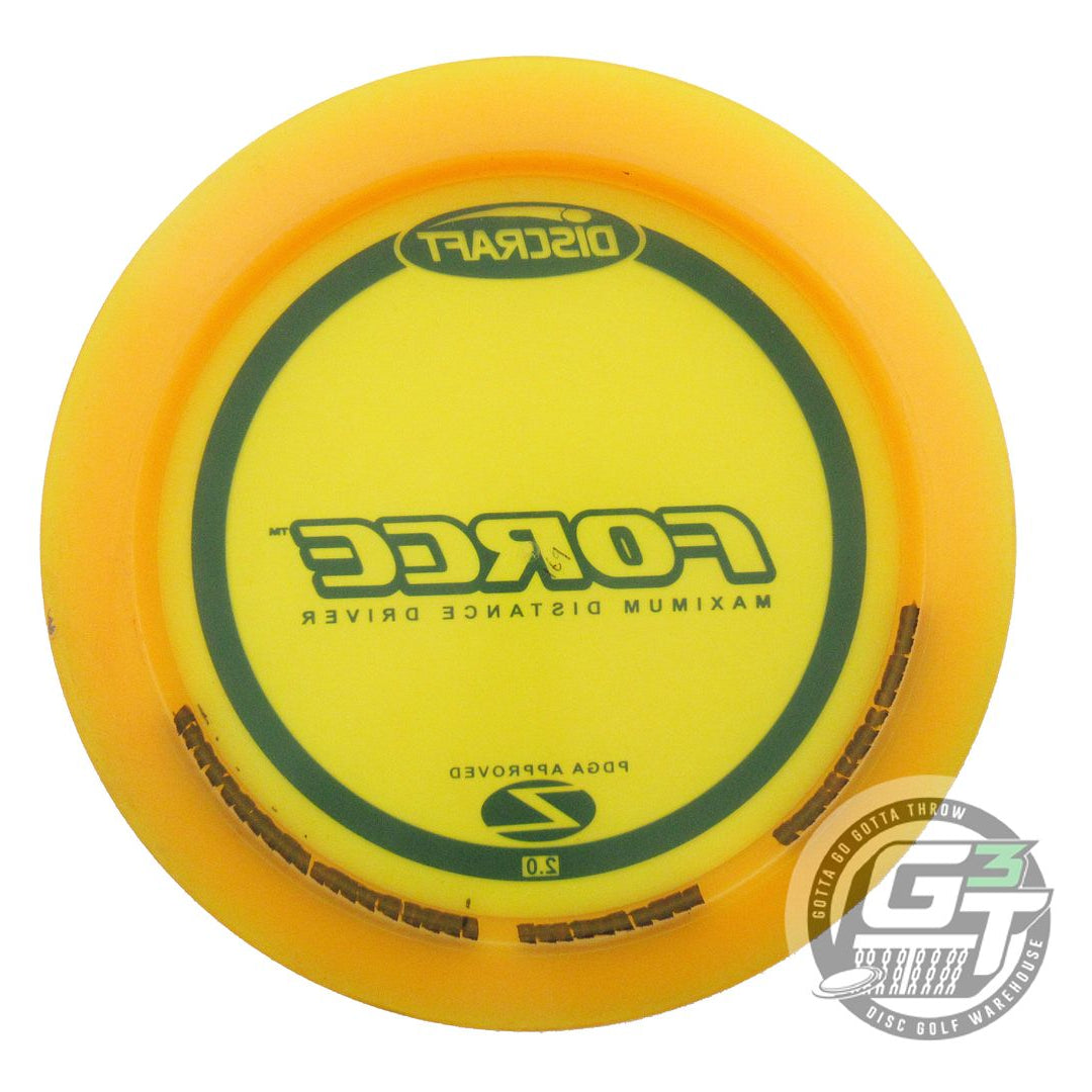 USED Discraft Z Force 169g Marigold Black Stamp Distance Driver Golf Disc