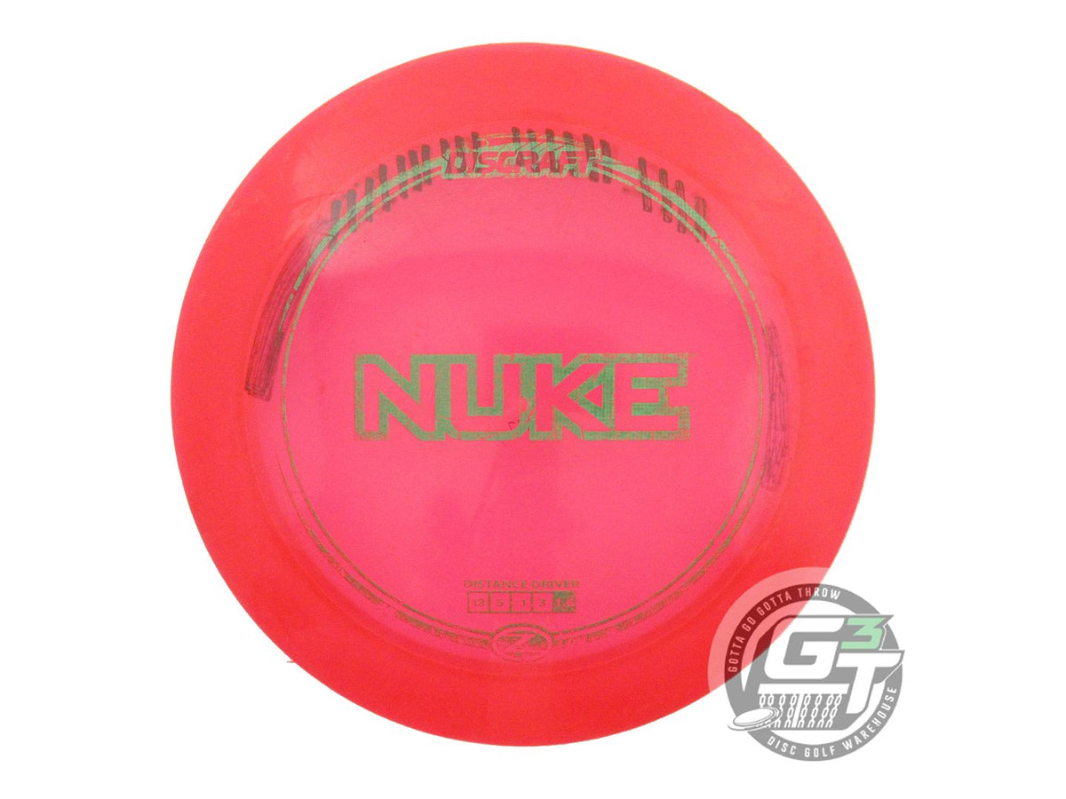 USED Discraft Z Nuke 177g Red Green Matrix Foil Distance Driver Golf Disc