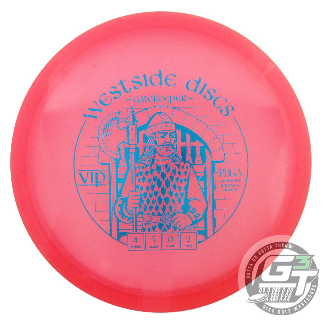 USED Westside Discs VIP Gatekeeper 177g Pink Blue Foil Midrange Golf Disc