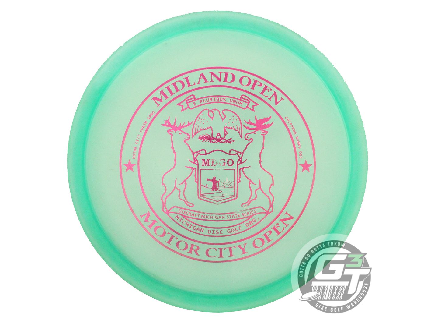 USED Discraft CryZtal Buzzz OS 174g Green Magenta Foil Midrange Golf Disc