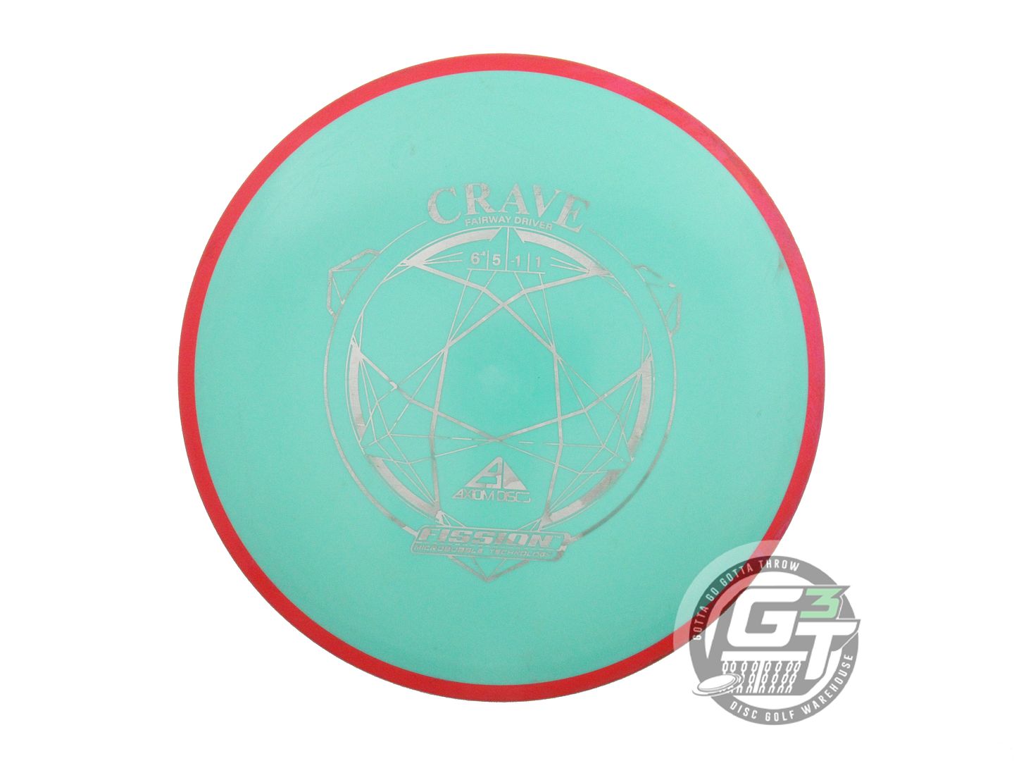 USED Axiom Discs Fission Crave 161g Seafoam Red Rim Fairway Driver Golf Disc