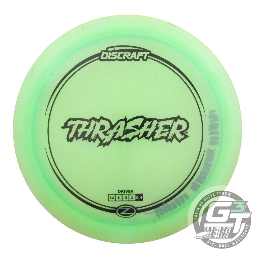 USED Discraft Z Thrasher 173g Lime Black Stamp Distance Driver Golf Disc