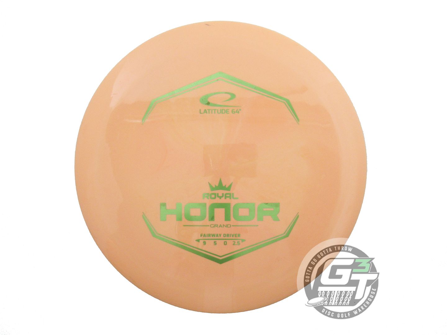 USED Latitude 64 Royal Grand Honor 173g Peach Lime A Fairway Driver Golf Disc