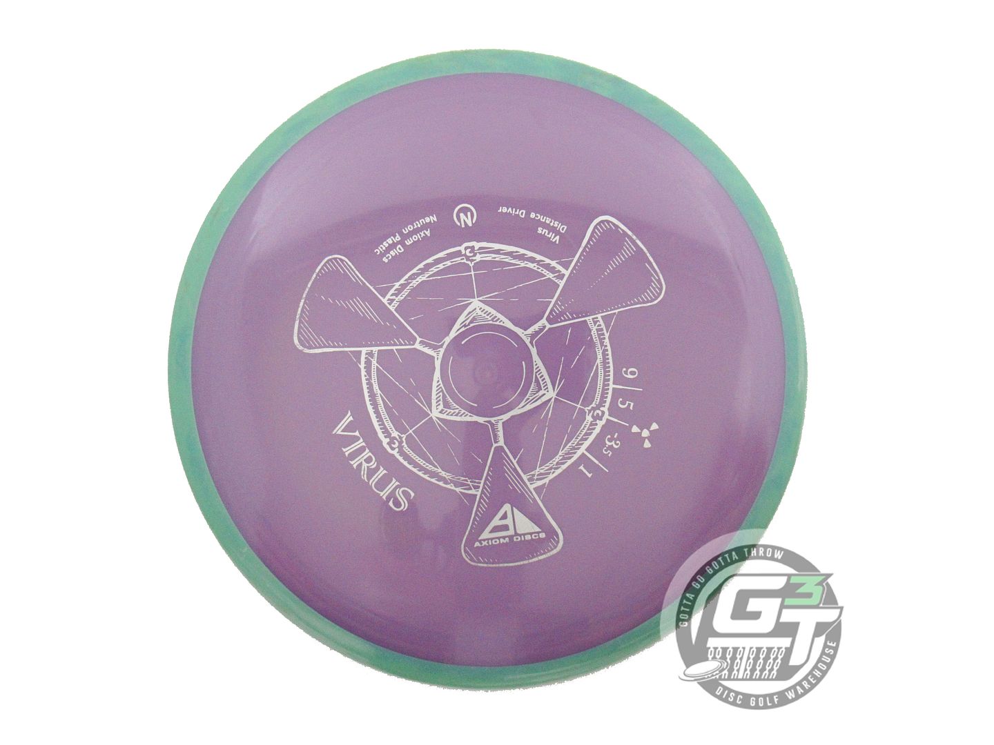 USED Axiom Discs Neutron Virus 173g Purple Seafoam Rim Distance Driver Disc