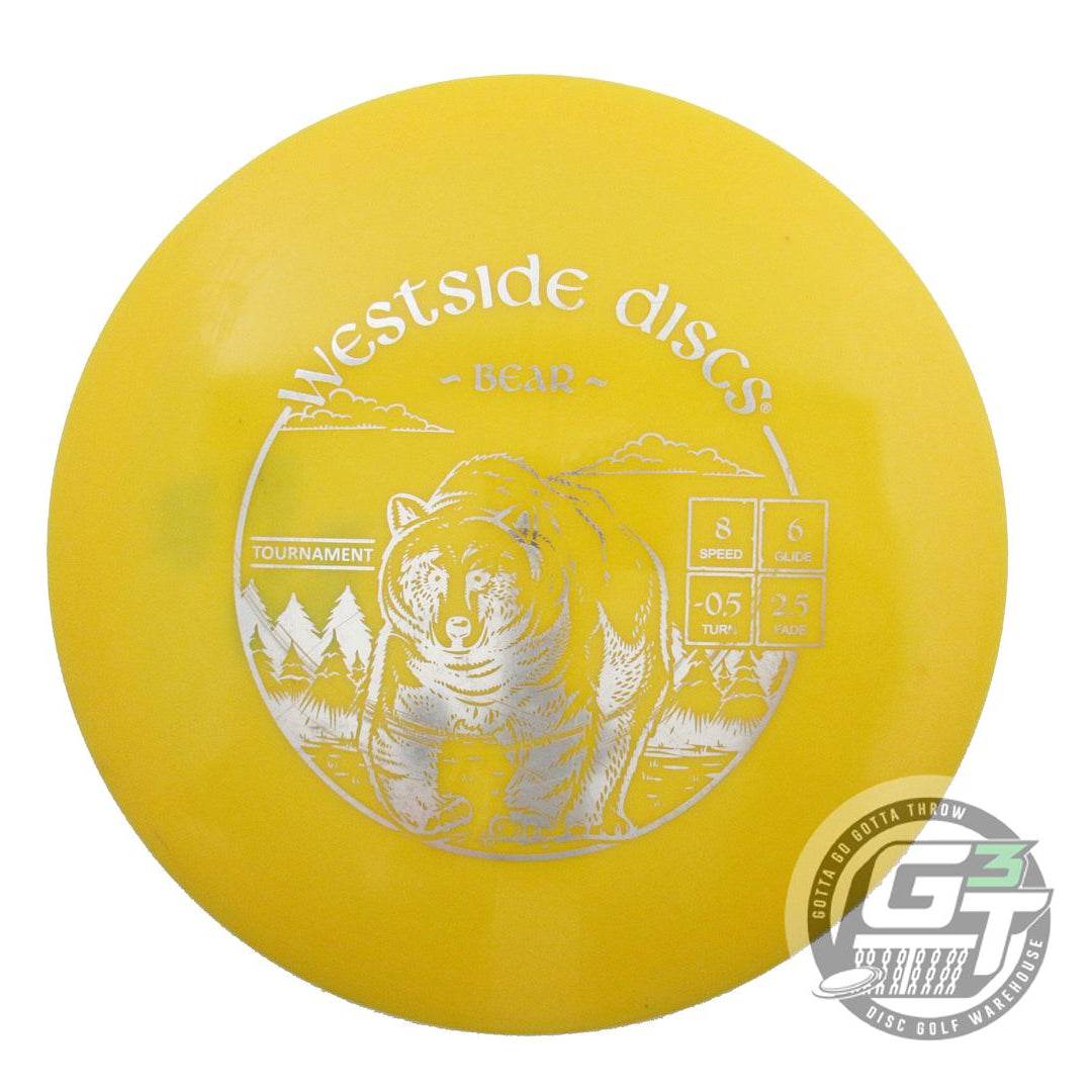 USED Westside Discs Tournament Bear 173g Yellow Silver Foil Fairway Driver Disc