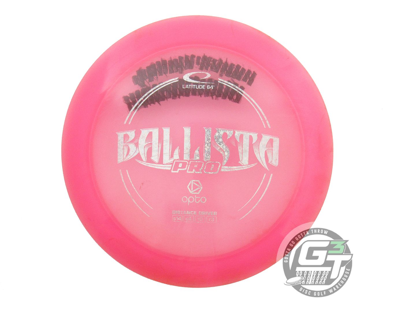 USED Latitude 64 Opto Ballista Pro 172g Pink Holo Star Foil Distance Driver Disc
