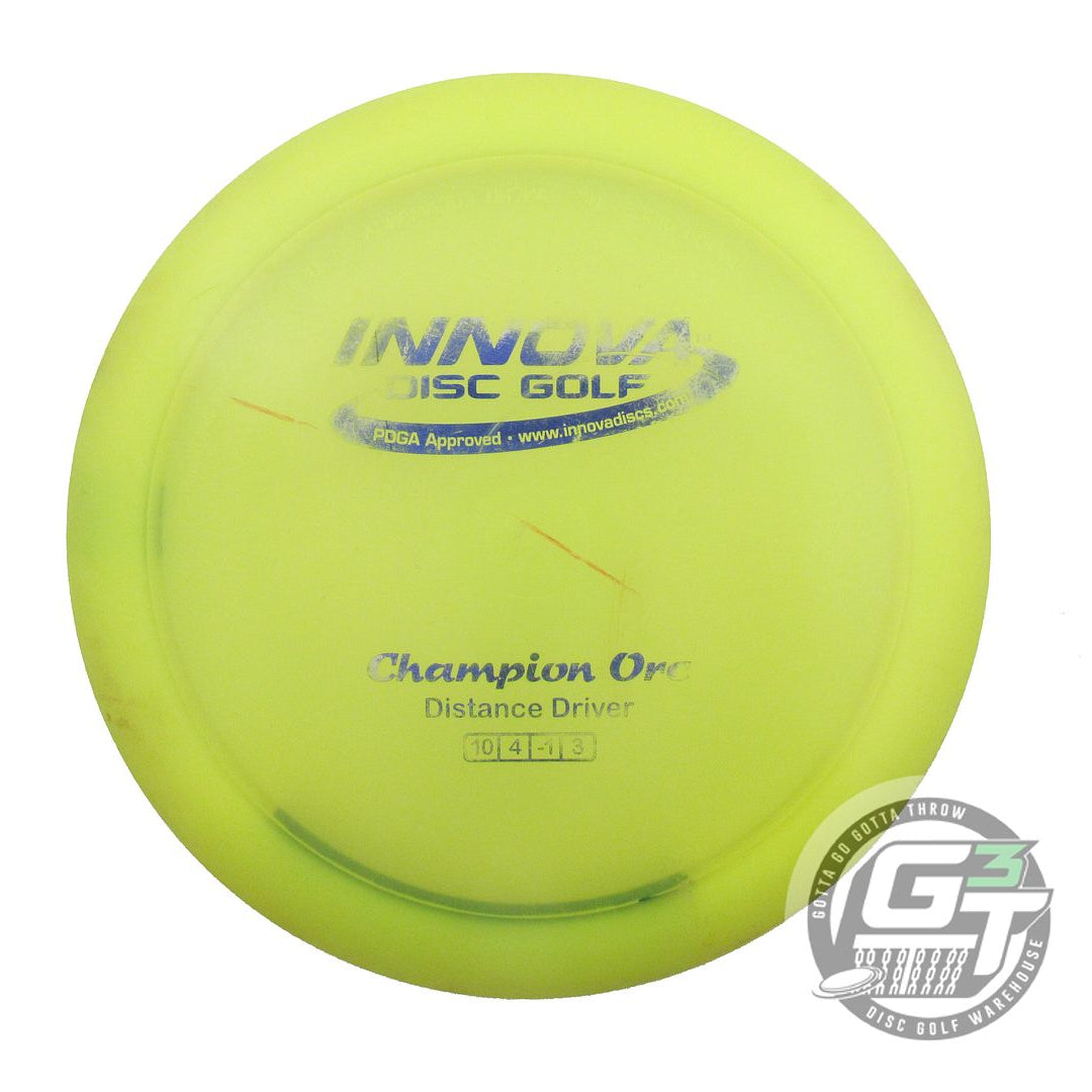 USED Innova Champion Orc 168g Yellow Blue Foil Distance Driver Golf Disc