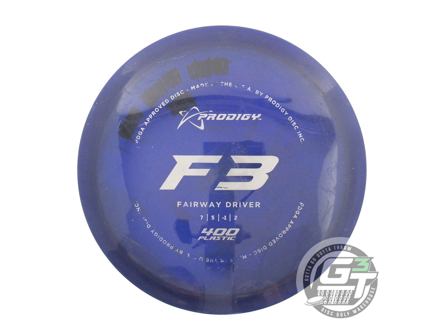 USED Prodigy Discs 400 F3 168g Purple Silver Foil Fairway Driver Golf Disc