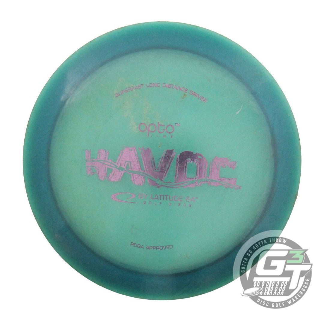 USED Latitude 64 Opto Havoc 164g Green Lilac Foil Distance Driver Golf Disc