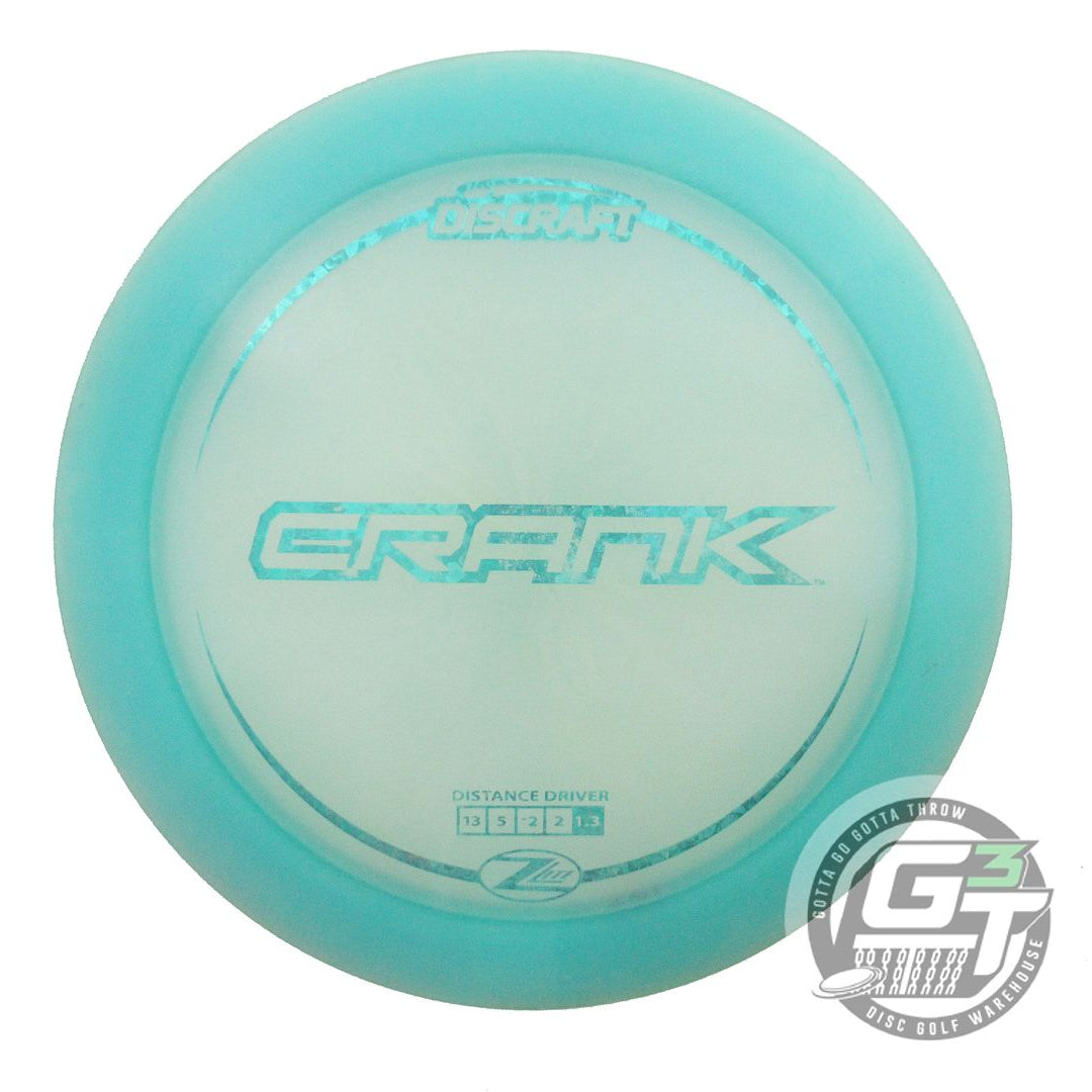 USED Discraft Z Lite Crank 157g Aqua Teal Heart Foil Distance Driver Golf Disc