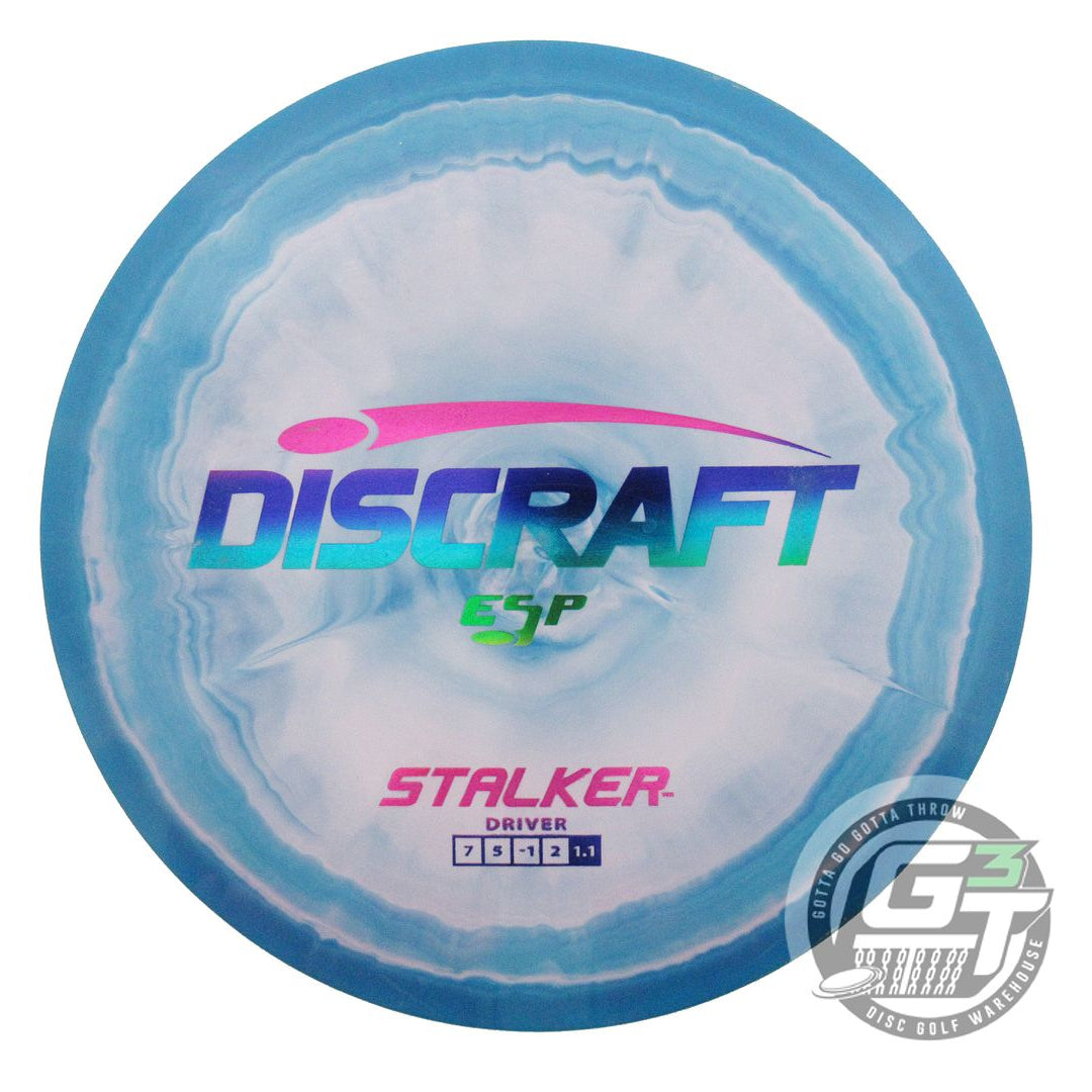 USED Discraft ESP Nuke SS 175g Blue-Pink Miami Foil Distance Driver Golf Disc