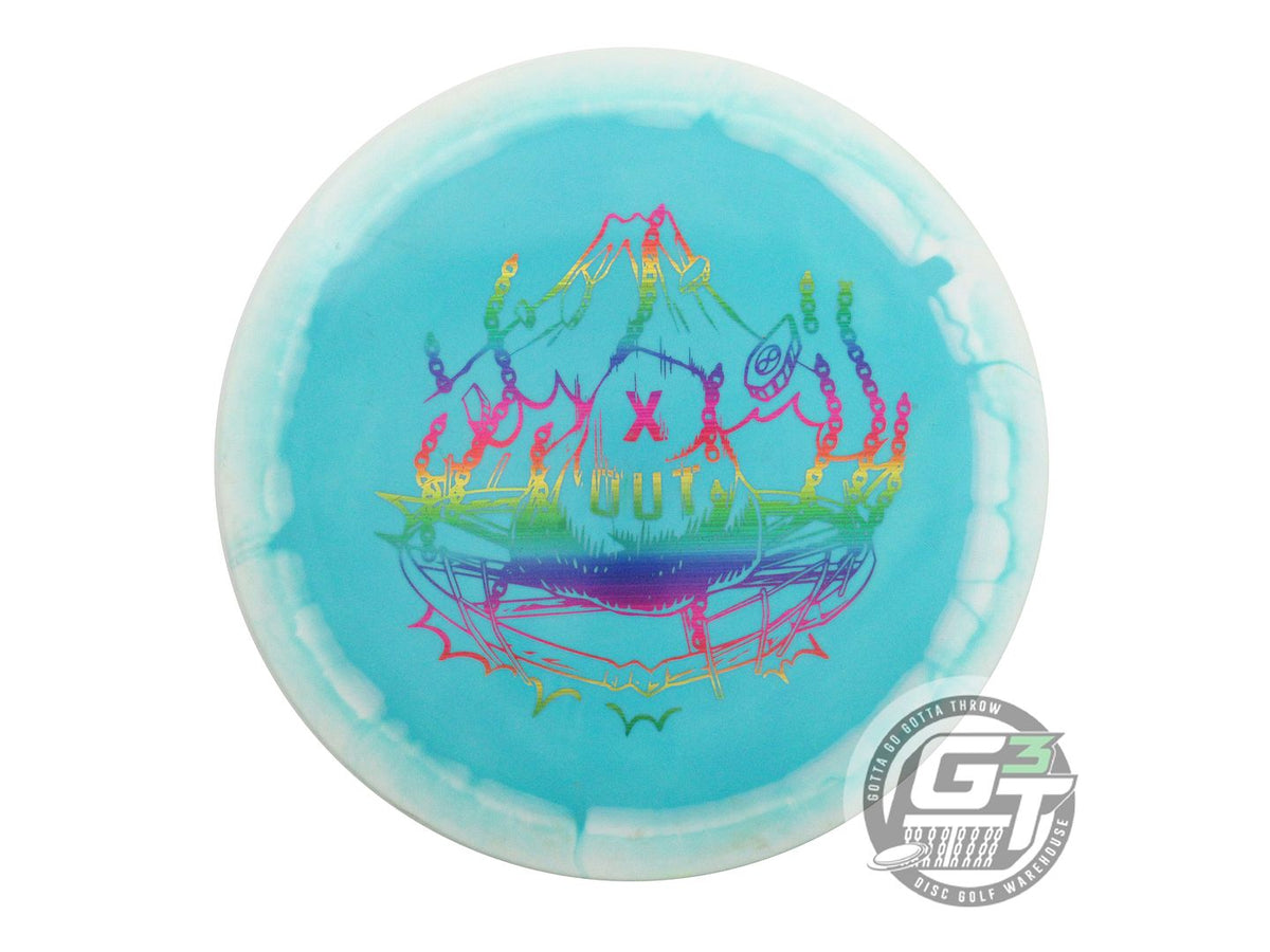USED Infinite X-OUT Halo S-Blend Slab 172g White-Teal Distance Driver Golf Disc