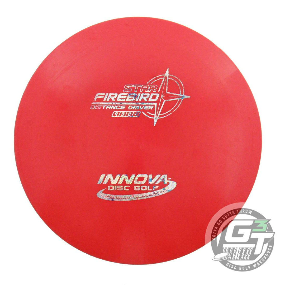 USED Innova Star Firebird 174g Red Silver Glitter Foil Distance Driver Golf Disc