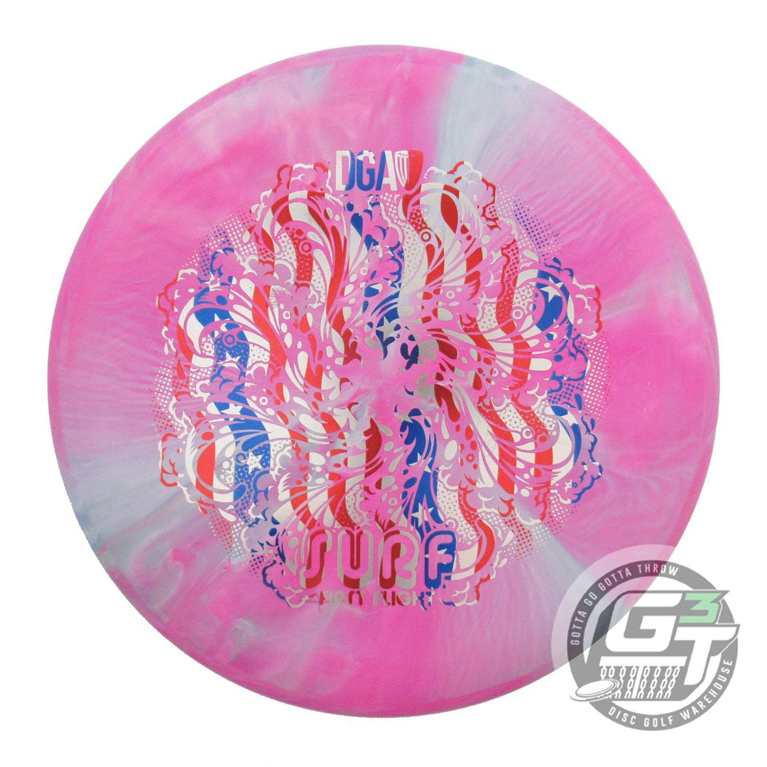 USED DGA FIRST RUN D-Line Surf 172g Pink-Seafoam Flag Foil Midrange Golf Disc