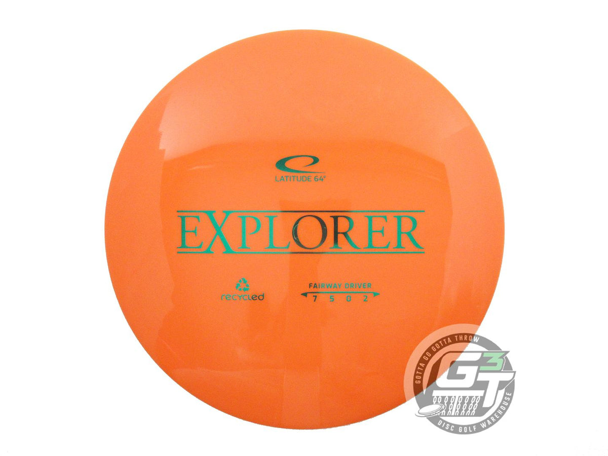 USED Latitude 64 Recycled Gold Explorer 172g Orange Green Foil Driver Golf Disc