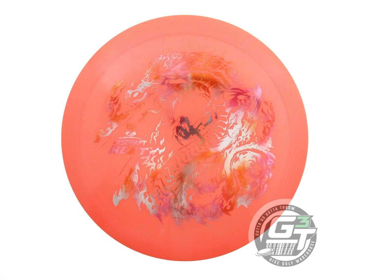 USED Discraft Big Z Heat 170g Orange Cloud Foil Distance Driver Golf Disc
