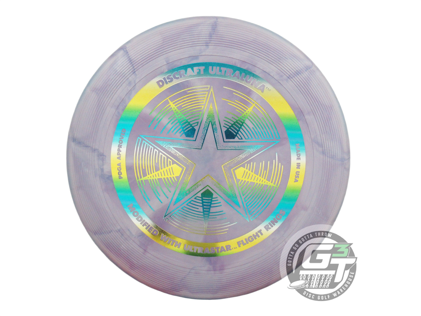 USED Discraft Titanium UltraLuna 174g Gray-Purple Putter Golf Disc