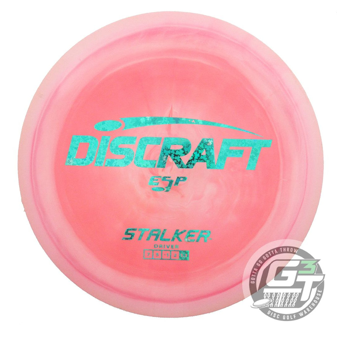 USED Discraft ESP Stalker 175g Pink Shamrock Foil Fairway Driver Golf Disc