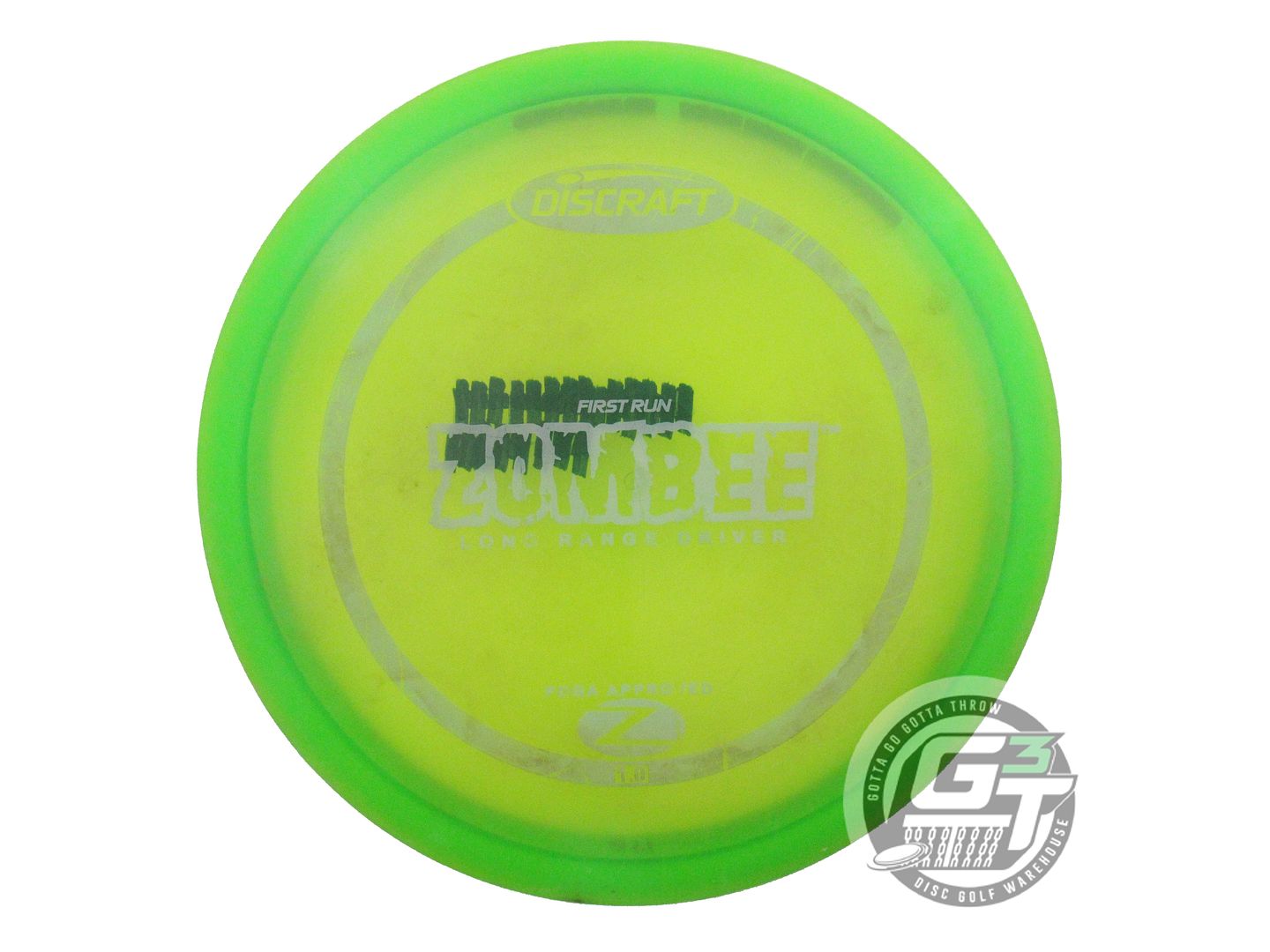 USED Discraft FIRST RUN Z Zombee 176g Green White Stamp PFN Fairway Driver Disc