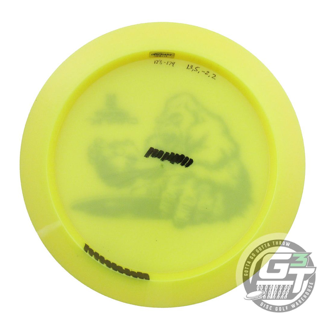 USED Discraft Big Z Crank 175g Yellow Black Stamp Distance Driver Golf Disc