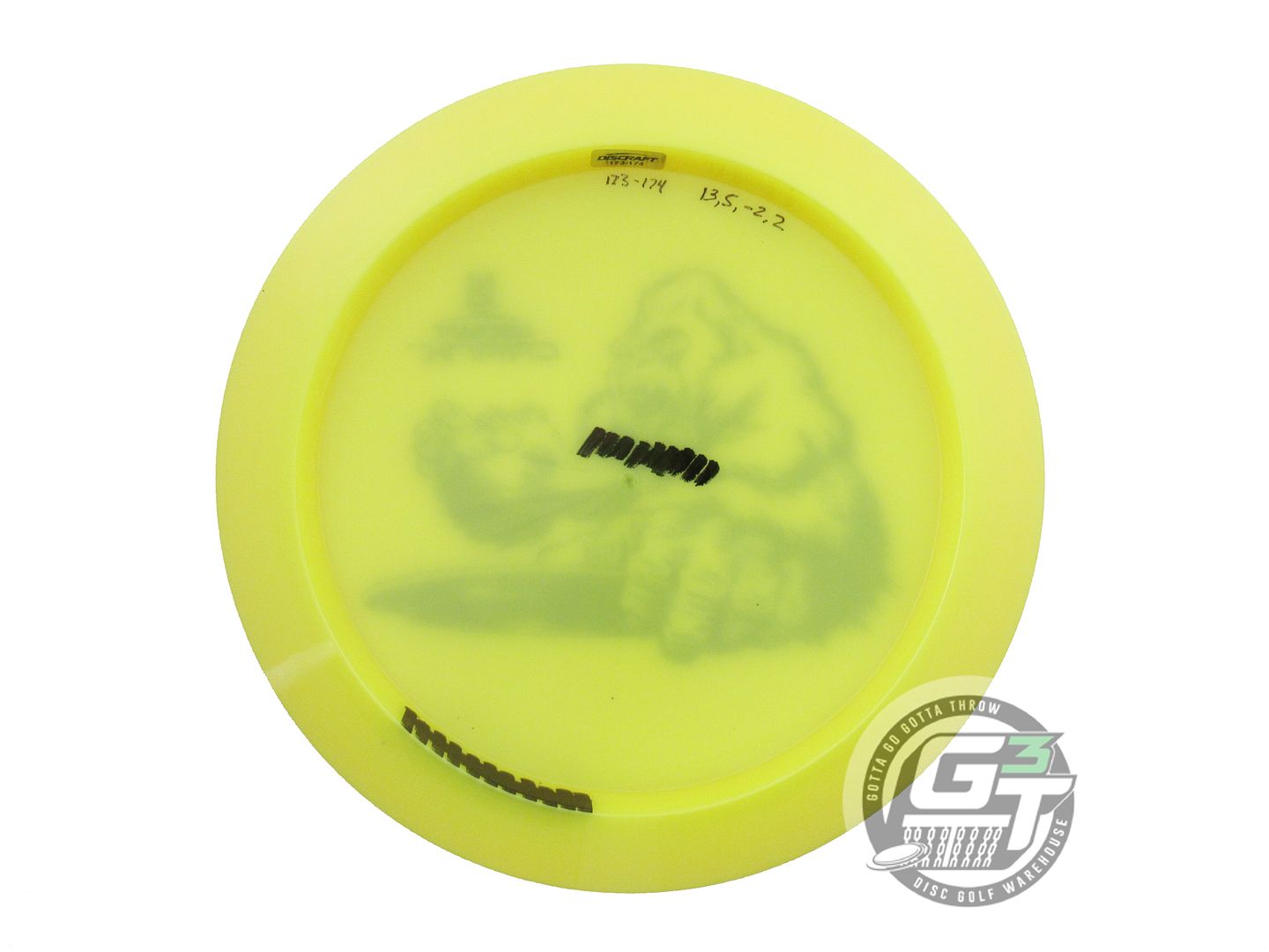 USED Discraft Big Z Crank 175g Yellow Black Stamp Distance Driver Golf Disc