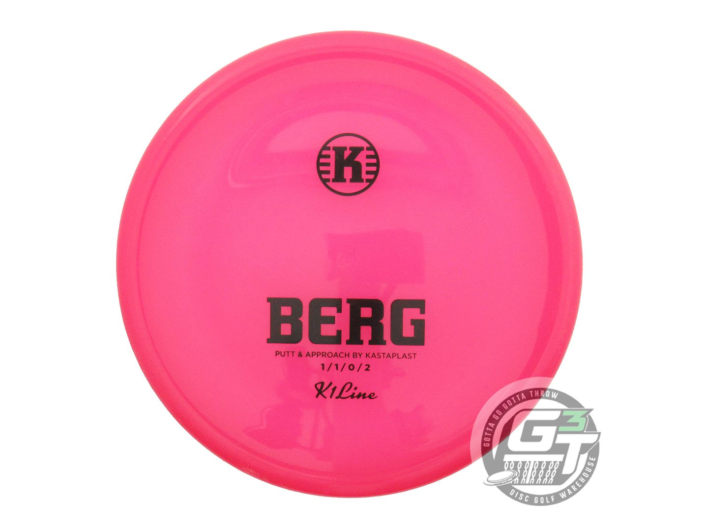 USED Kastaplast K1 Berg 174g Pink Black Stamp Putter Golf Disc