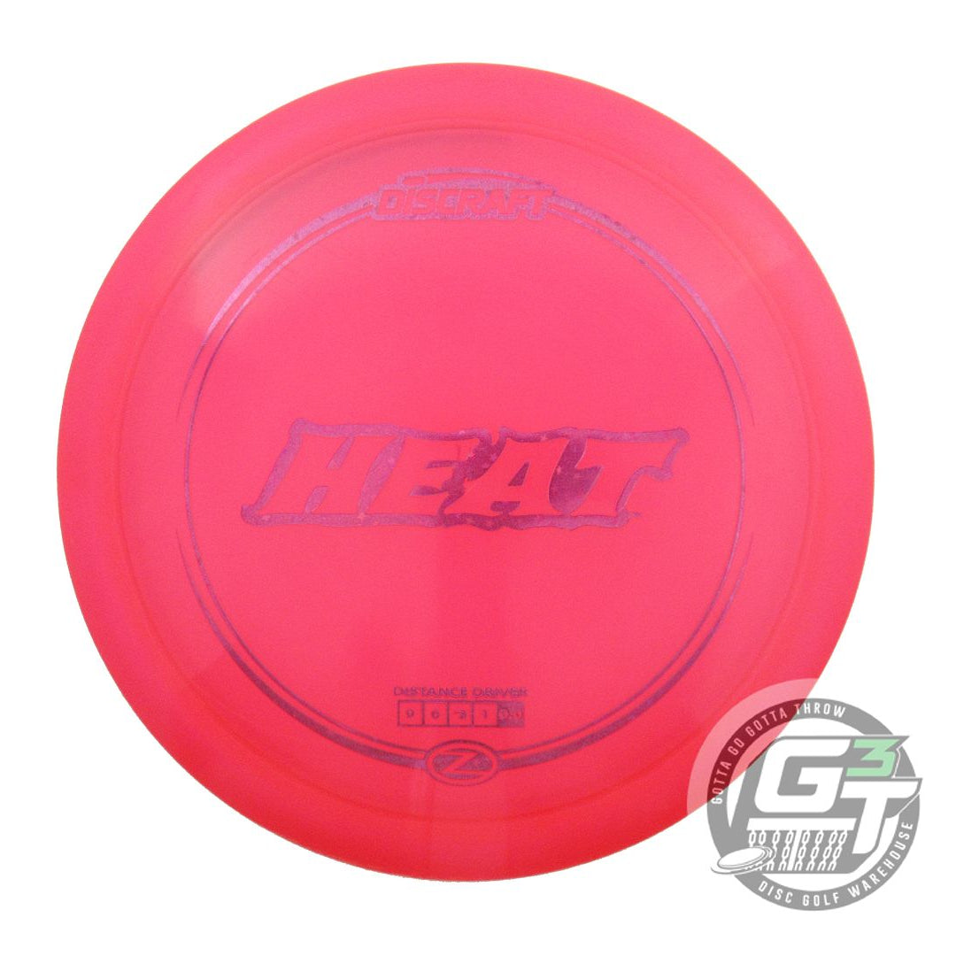 USED Discraft Z Heat 173g Red Pink Star Foil Distance Driver Golf Disc