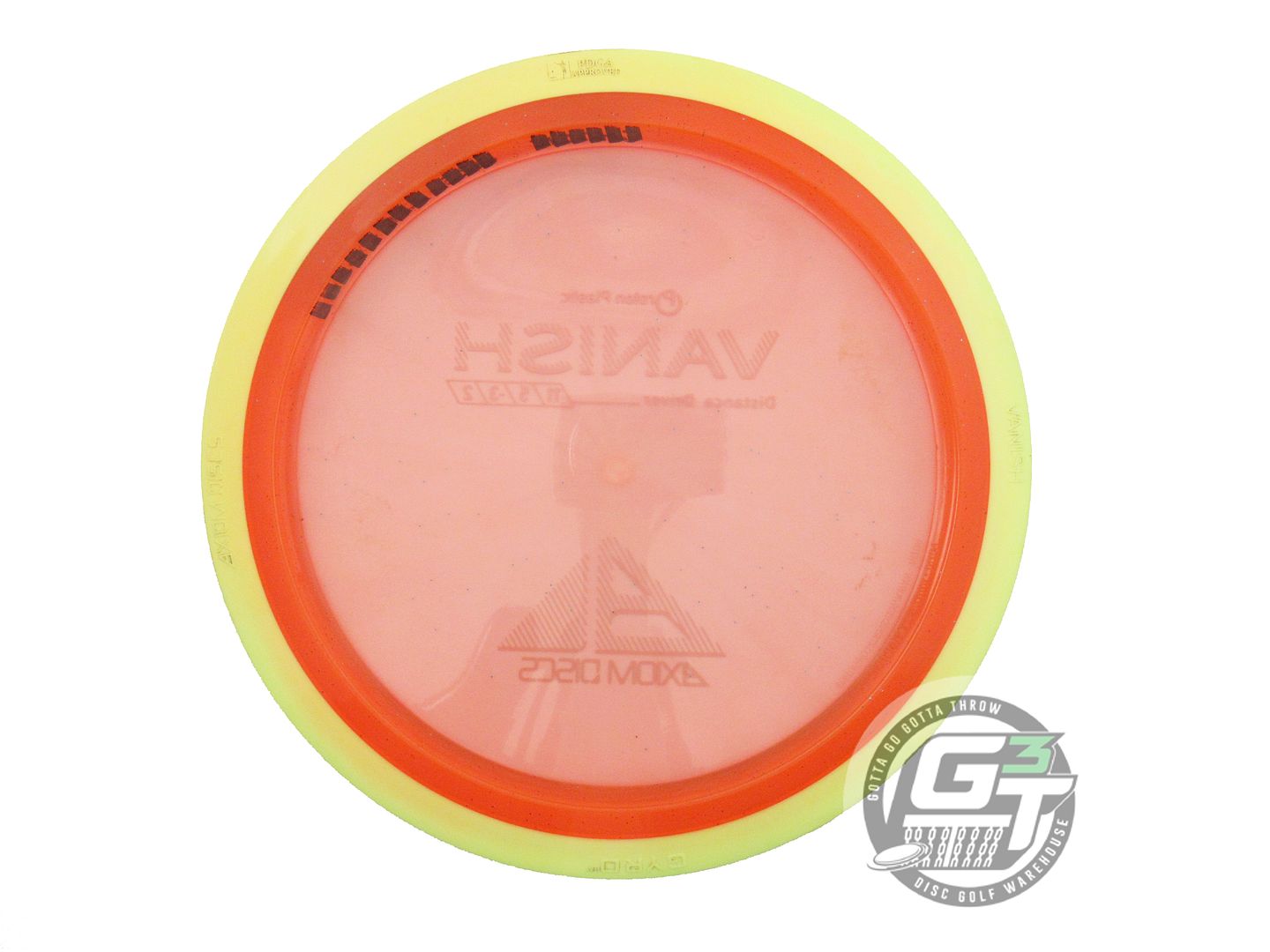 USED Axiom Discs Proton Vanish 158g Pink Yellow Rim Distance Driver Golf Disc