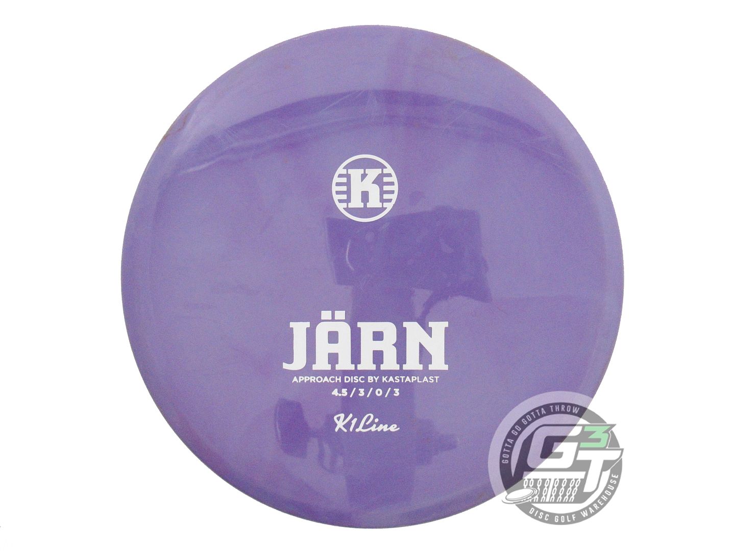 USED Kastaplast K1 Jarn 176g Purple White Stamp Midrange Golf Disc