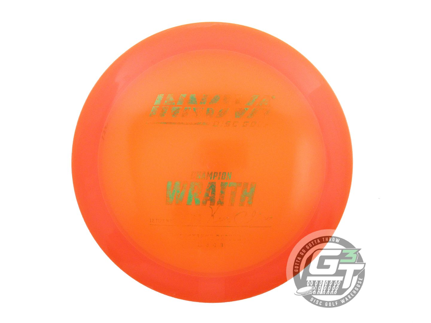 USED Innova Champion Wraith 172g Orange Green Foil Distance Driver Golf Disc