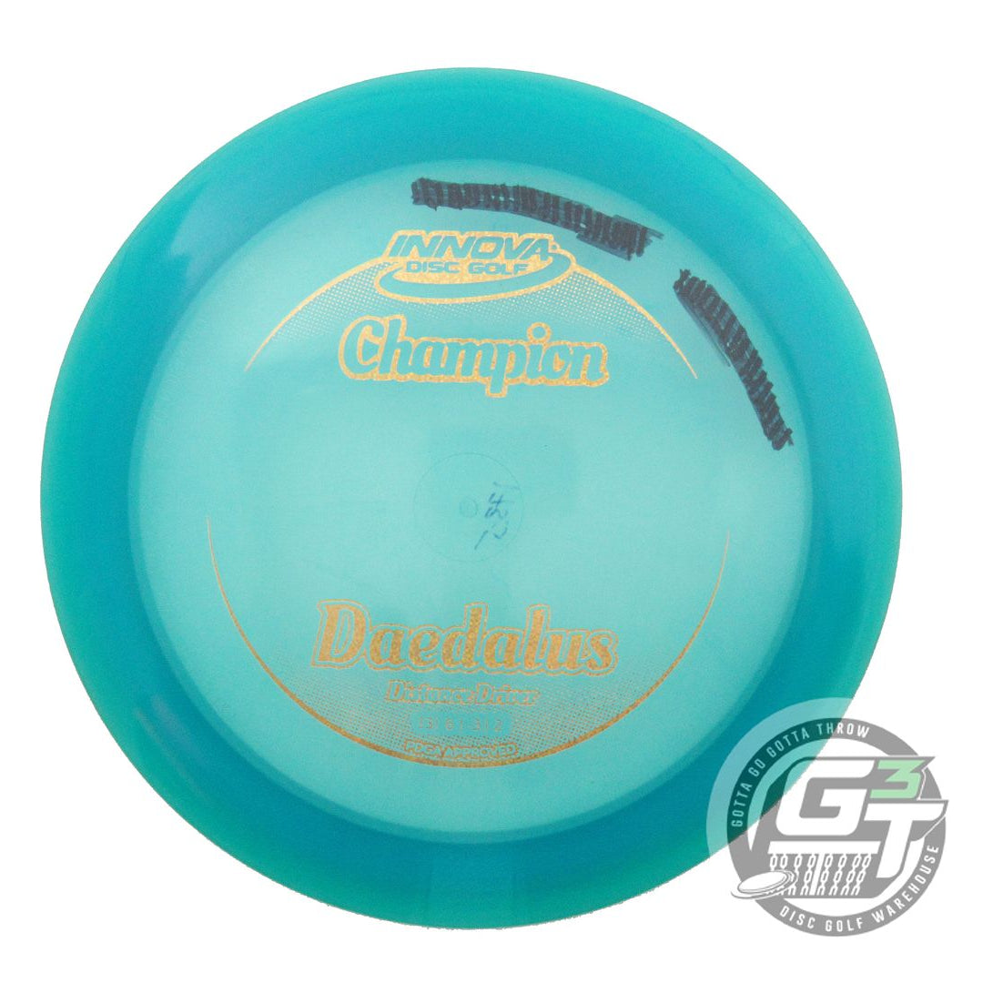 USED Innova Champion Daedalus 174g Teal Gold Glitter Foil Distance Driver Disc