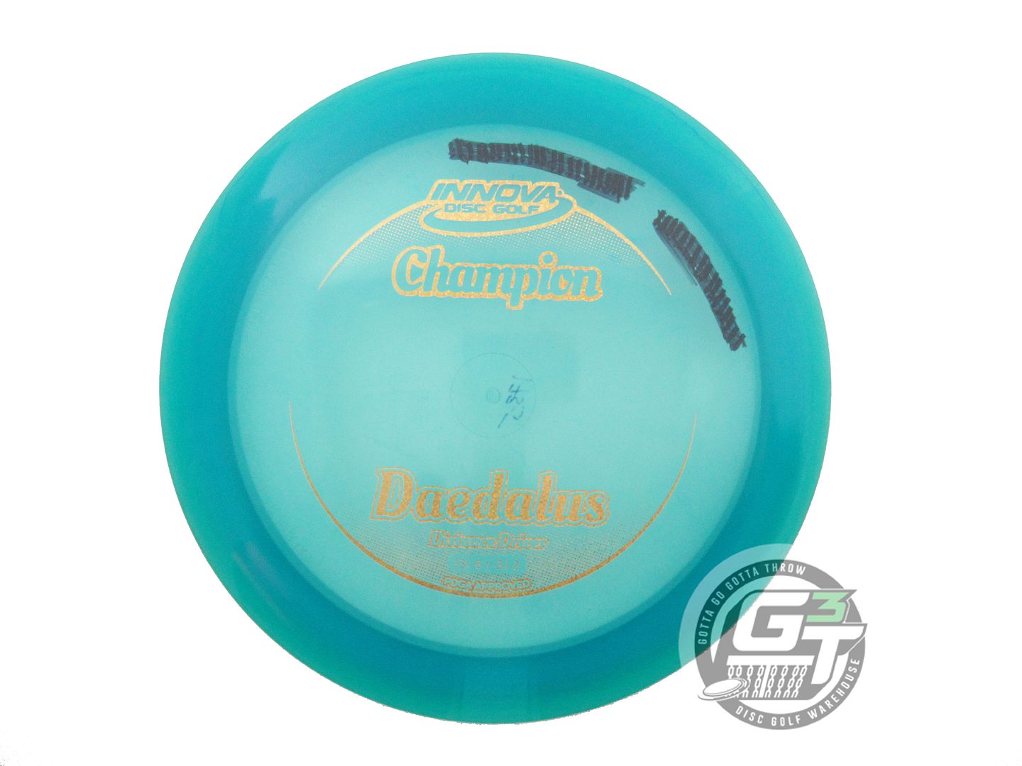 USED Innova Champion Daedalus 174g Teal Gold Glitter Foil Distance Driver Disc