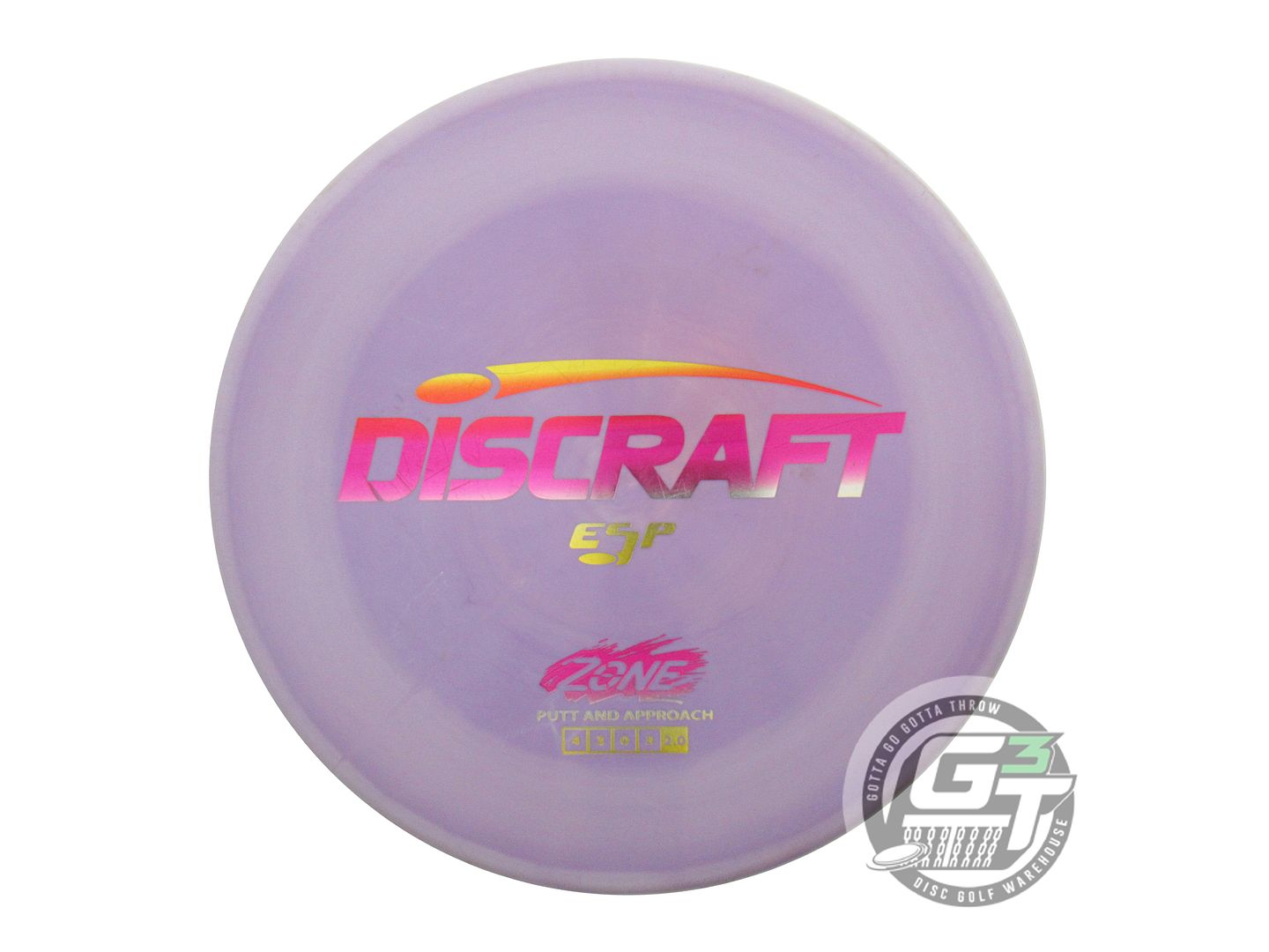 USED Discraft ESP Zone 174g Purple Sunset Foil Putter Golf Disc