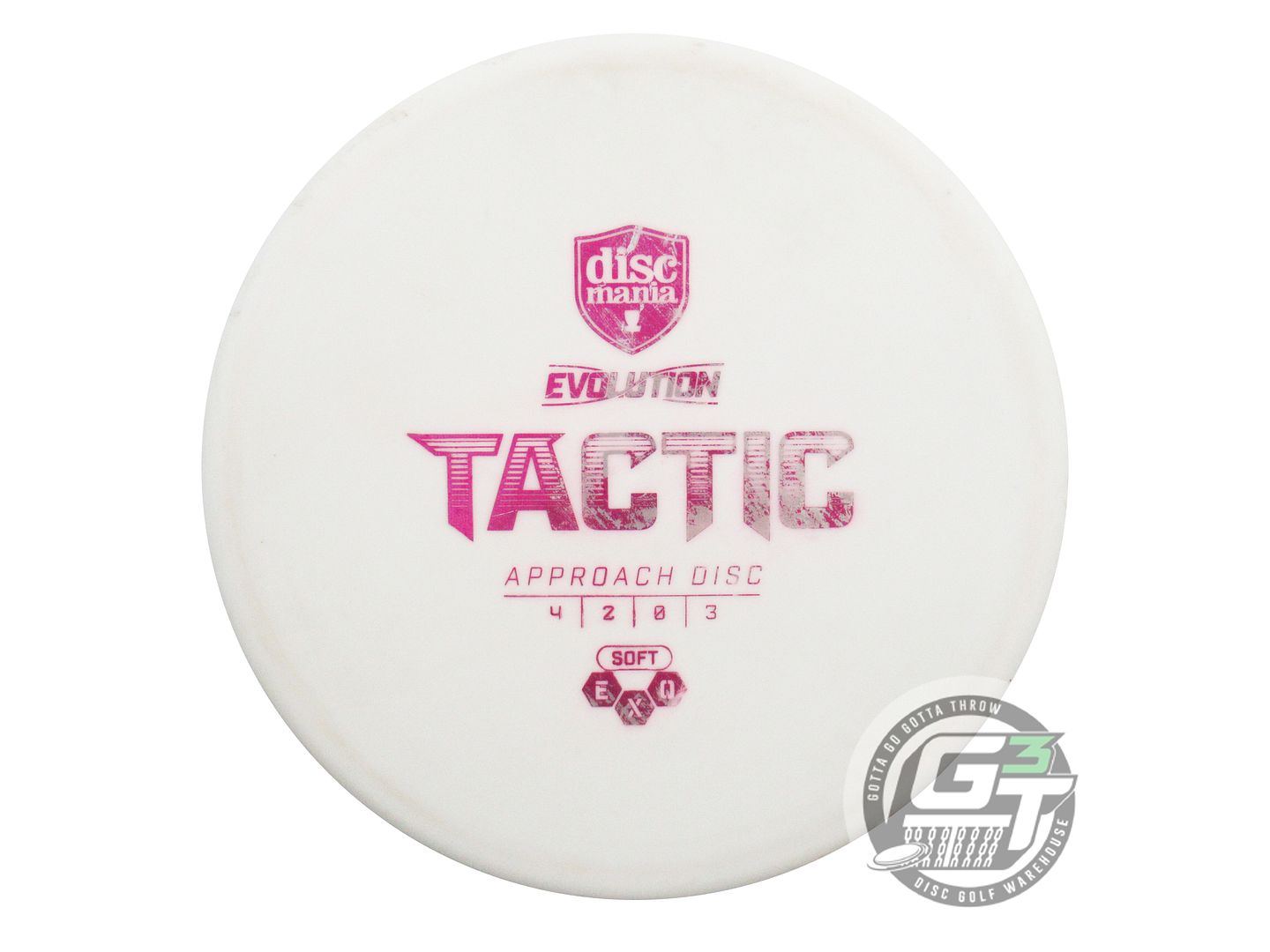 USED DiscMania EXO Soft Tactic 173g White Purple Foil Putter Golf Disc