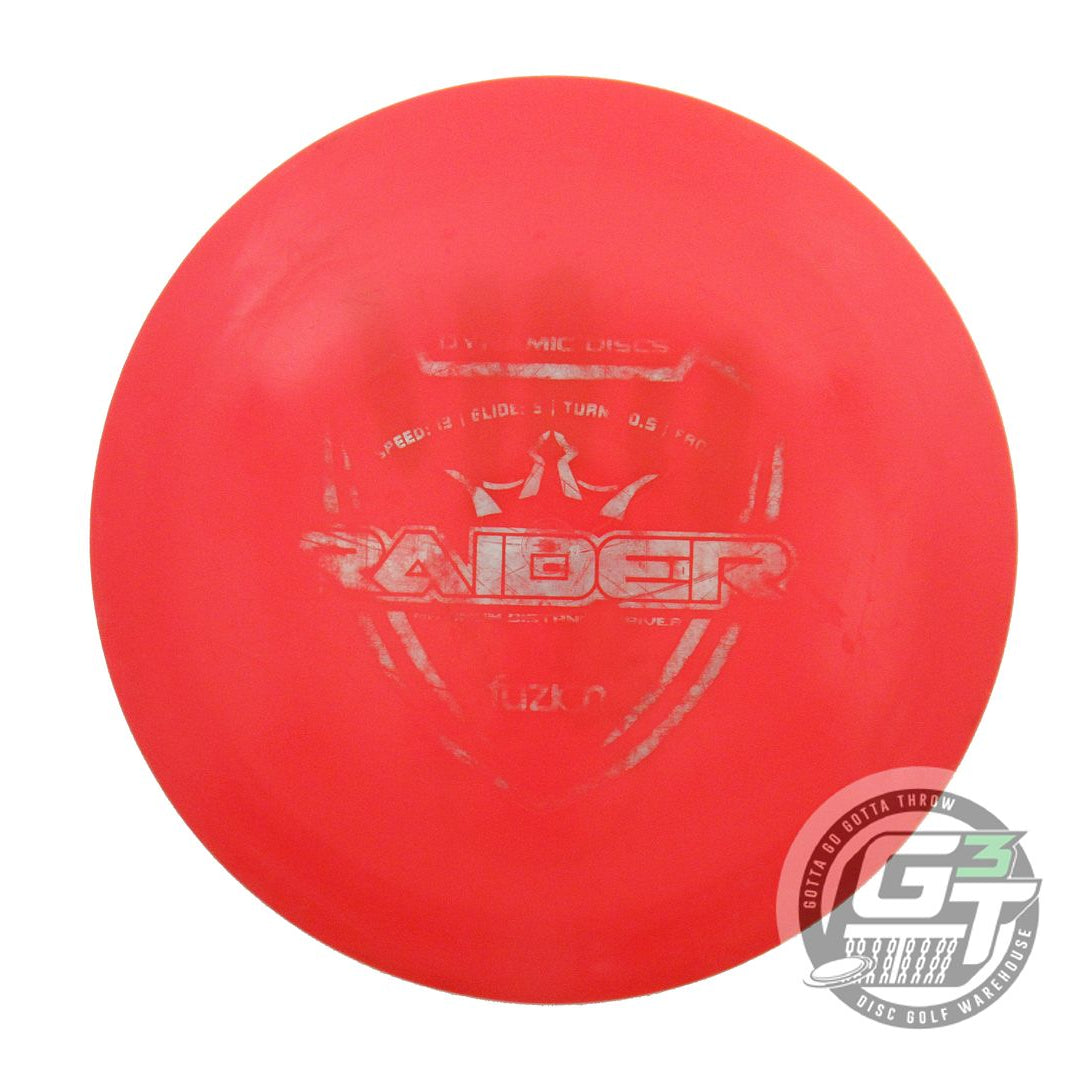USED Dynamic Discs Fuzion Raider 175g Red Silver Stamp Distance Driver Golf Disc
