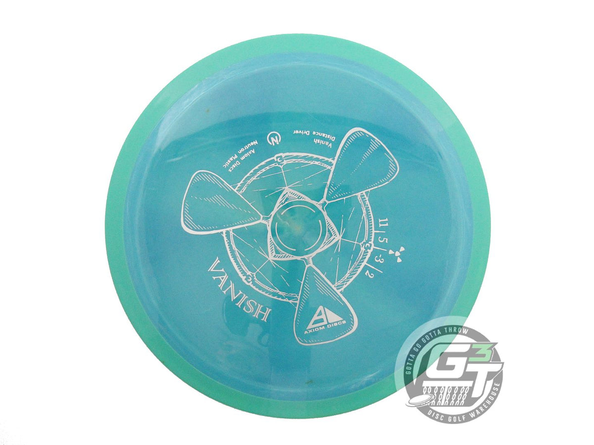 USED Axiom Discs Neutron Vanish 170g Teal Seafoam Rim Distance Driver Golf Disc