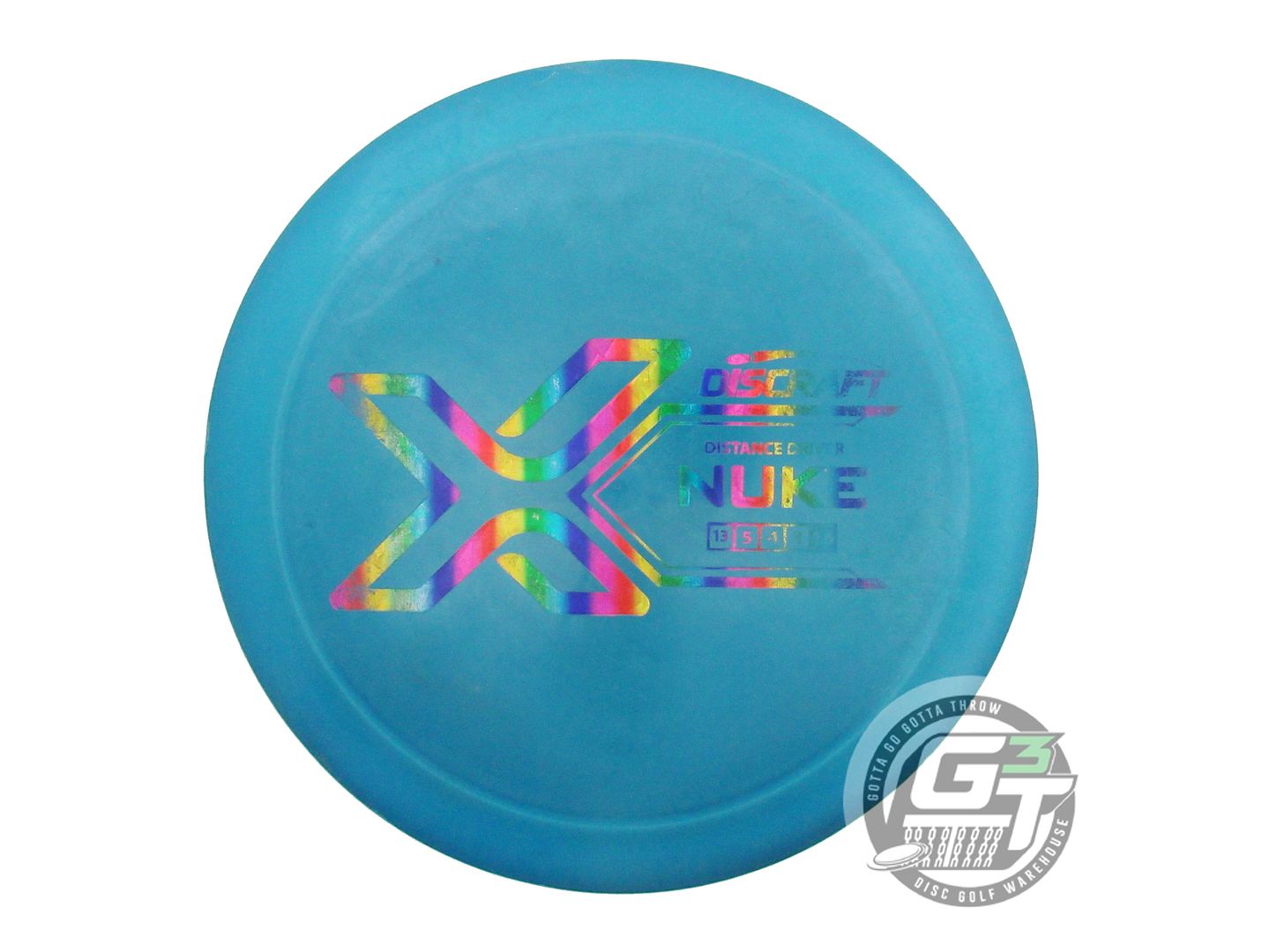 USED Discraft X Nuke 175g Dark Teal Rainbow Shatter Distance Driver Golf Disc