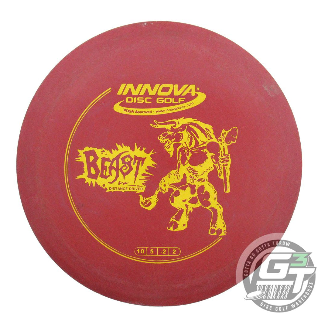 USED Innova DX Beast 159g Maroon Yellow Stamp Distance Driver Golf Disc