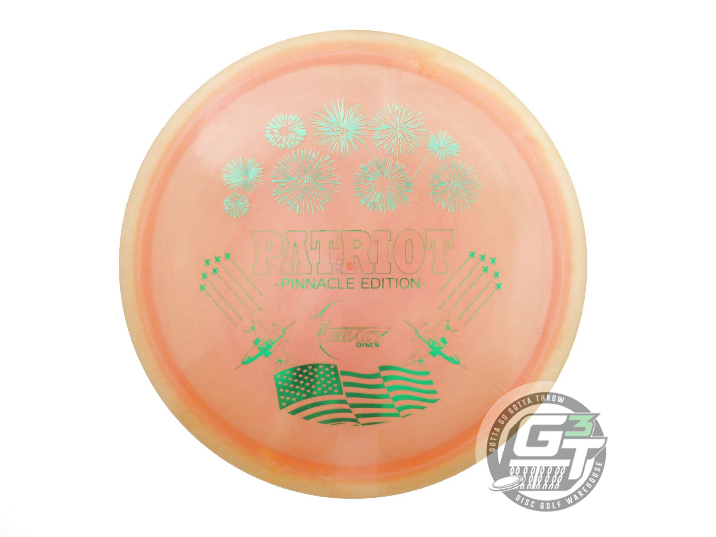 USED Legacy Discs Pinnacle Patriot 174g Peach Green Foil Fairway Driver Disc