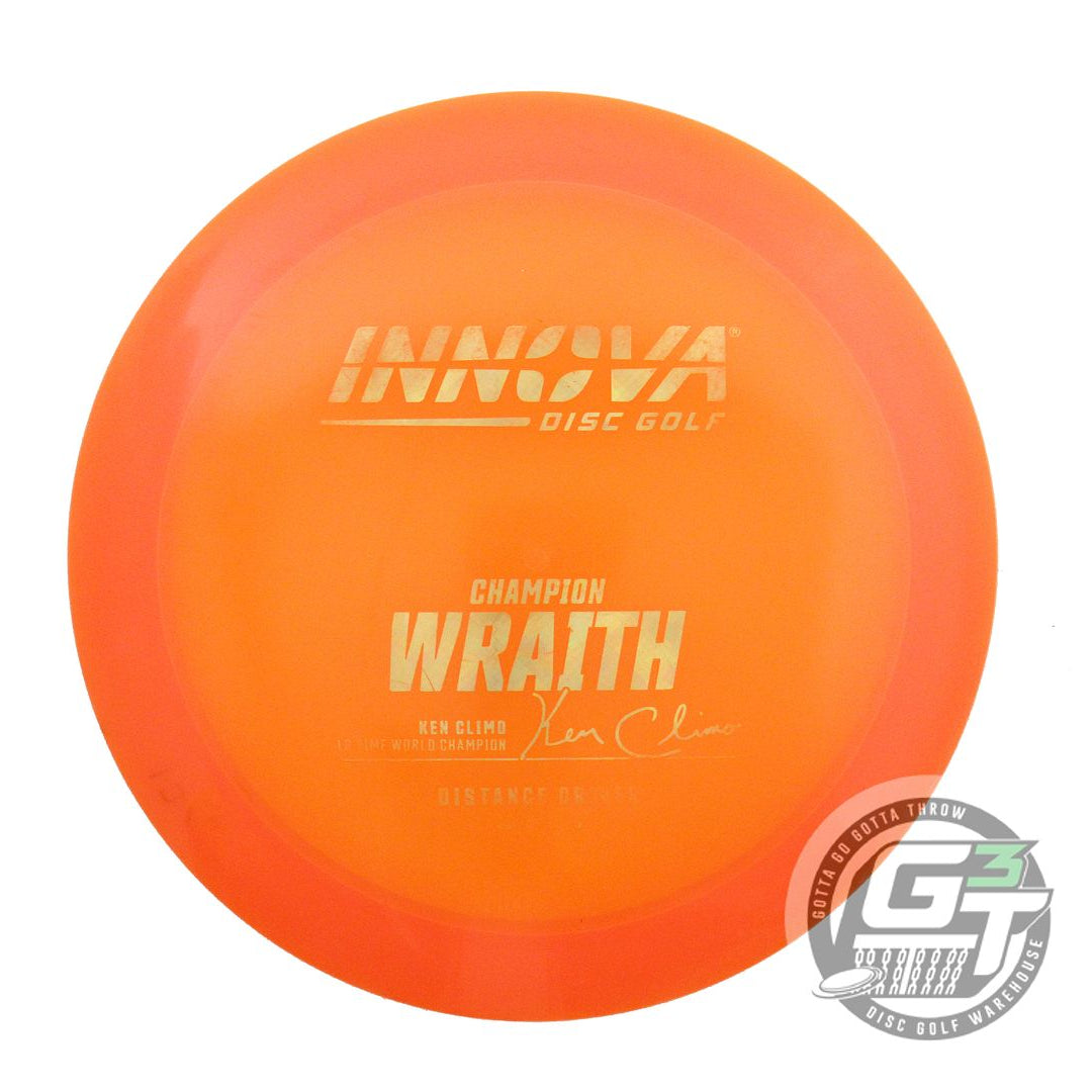USED Innova Champion Wraith 176g Orange Gold Pixel Foil Distance Driver Disc