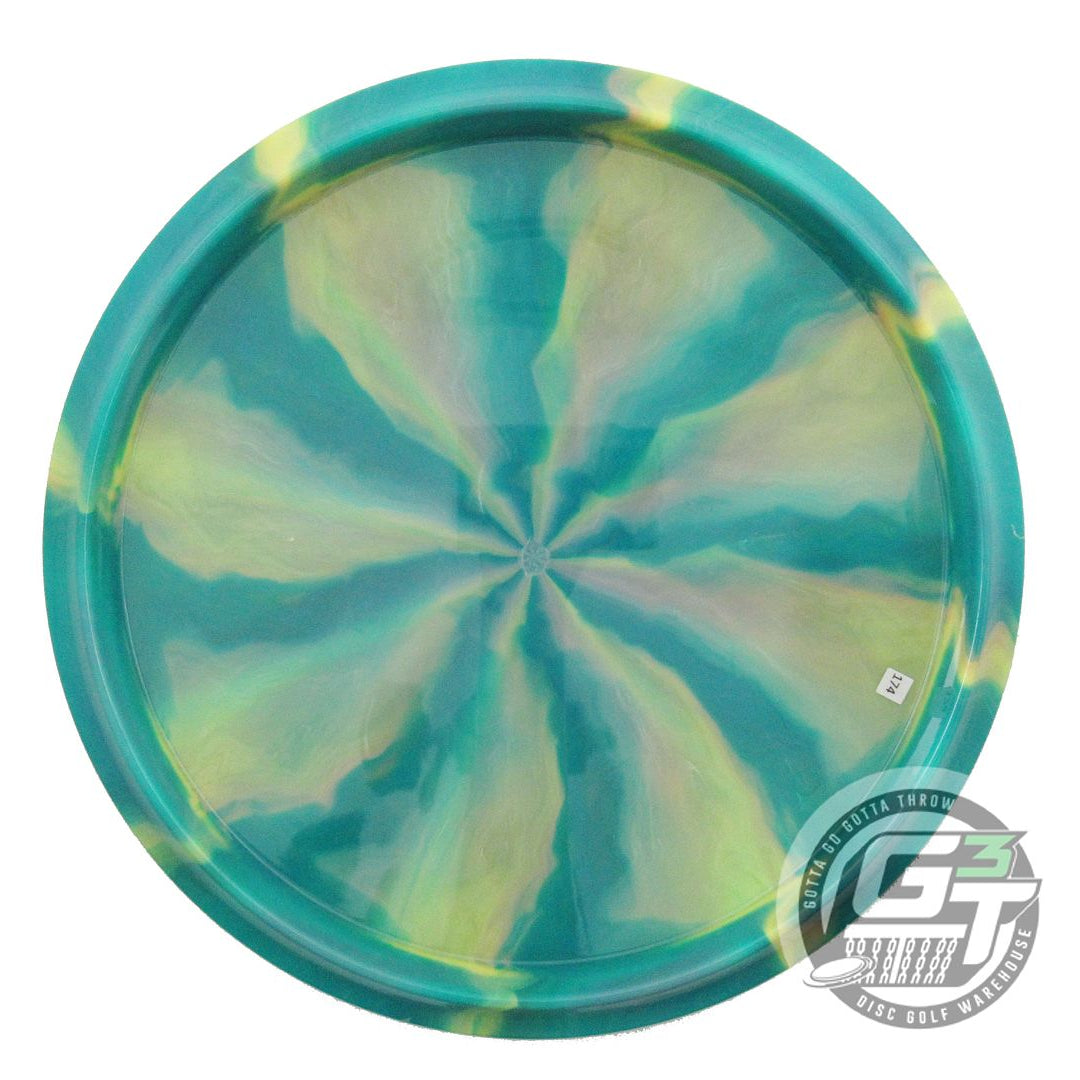 NOS Mint Discs Swirly Apex Mustang 174g Green-Yellow Midrange Golf Disc