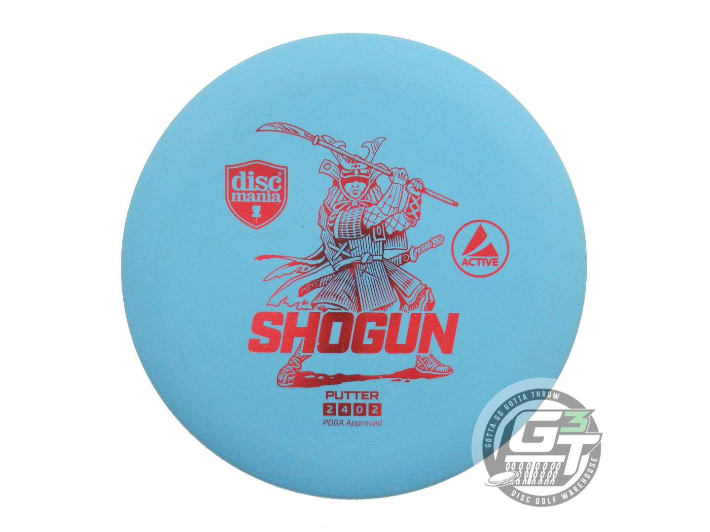 USED DiscMania Active Base Shogun 166g Teal Red Foil Putter Golf Disc