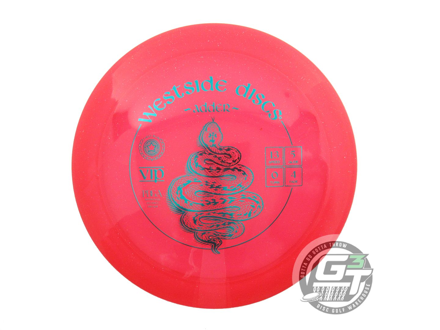NOS Westside Discs VIP Adder 173g Red Teal Foil Distance Driver Golf Disc