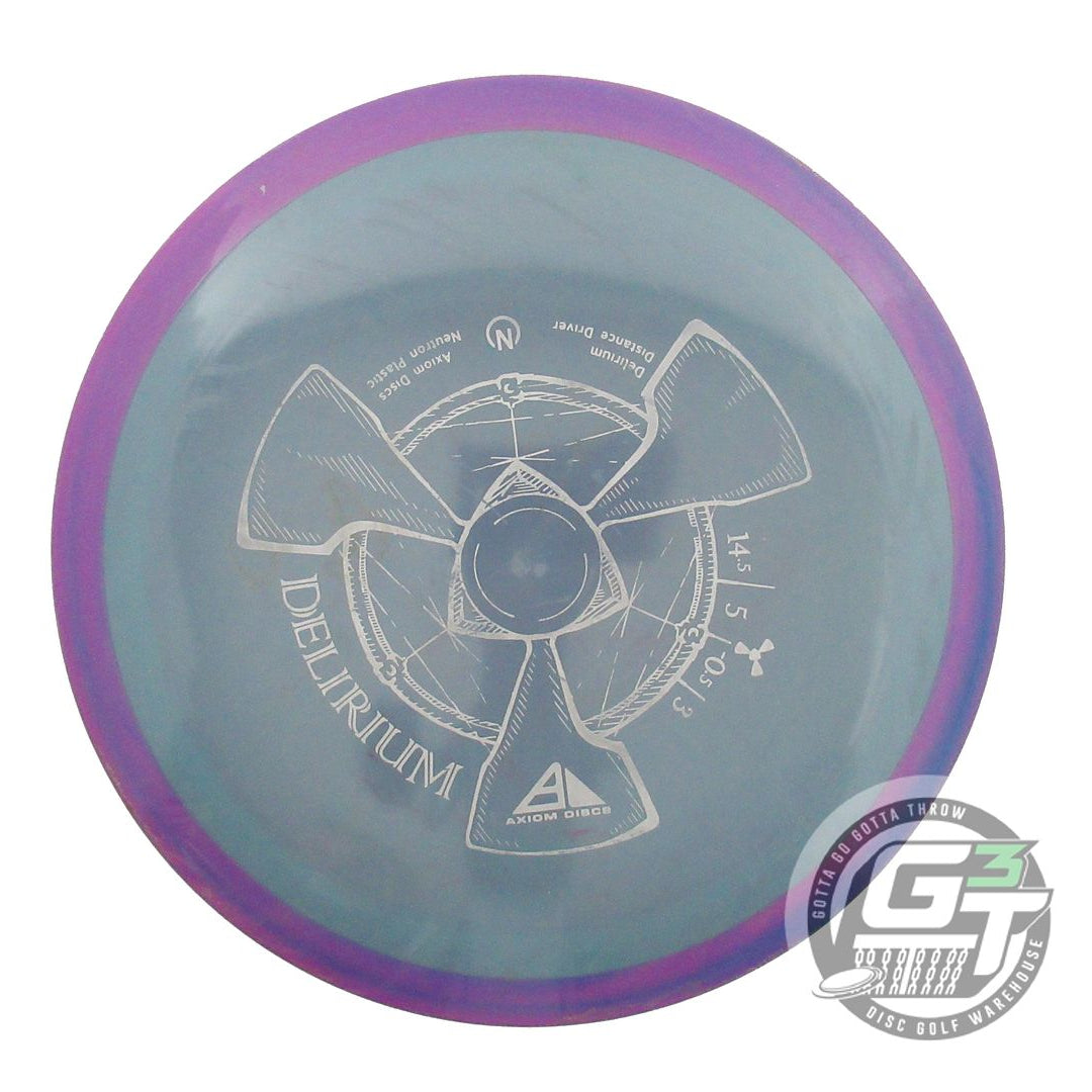 USED Axiom Discs Neutron Delirium 172g Gray Purple Rim Driver Golf Disc