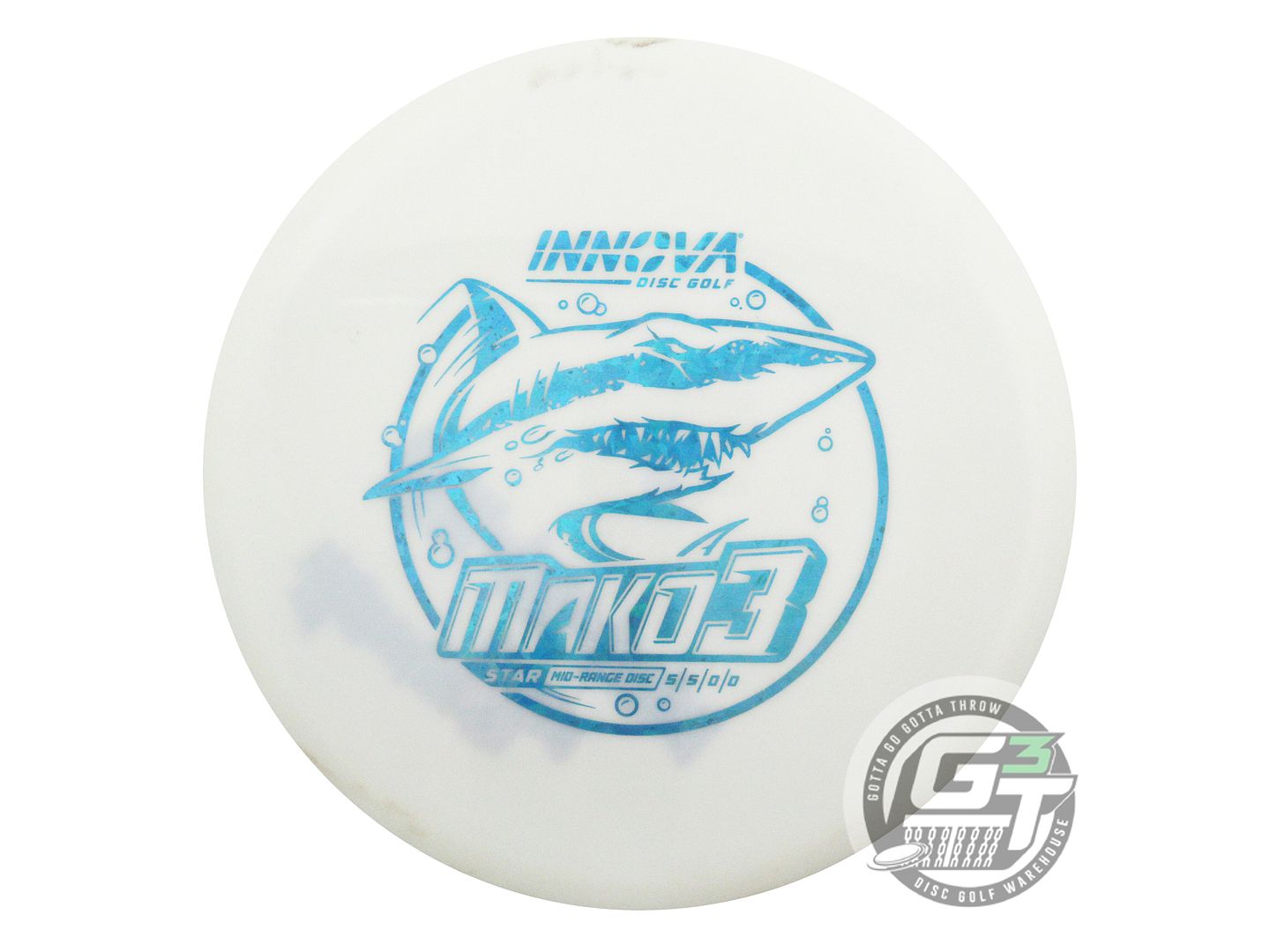 USED Innova Star Mako3 158g White Teal Shatter Foil Midrange Golf Disc