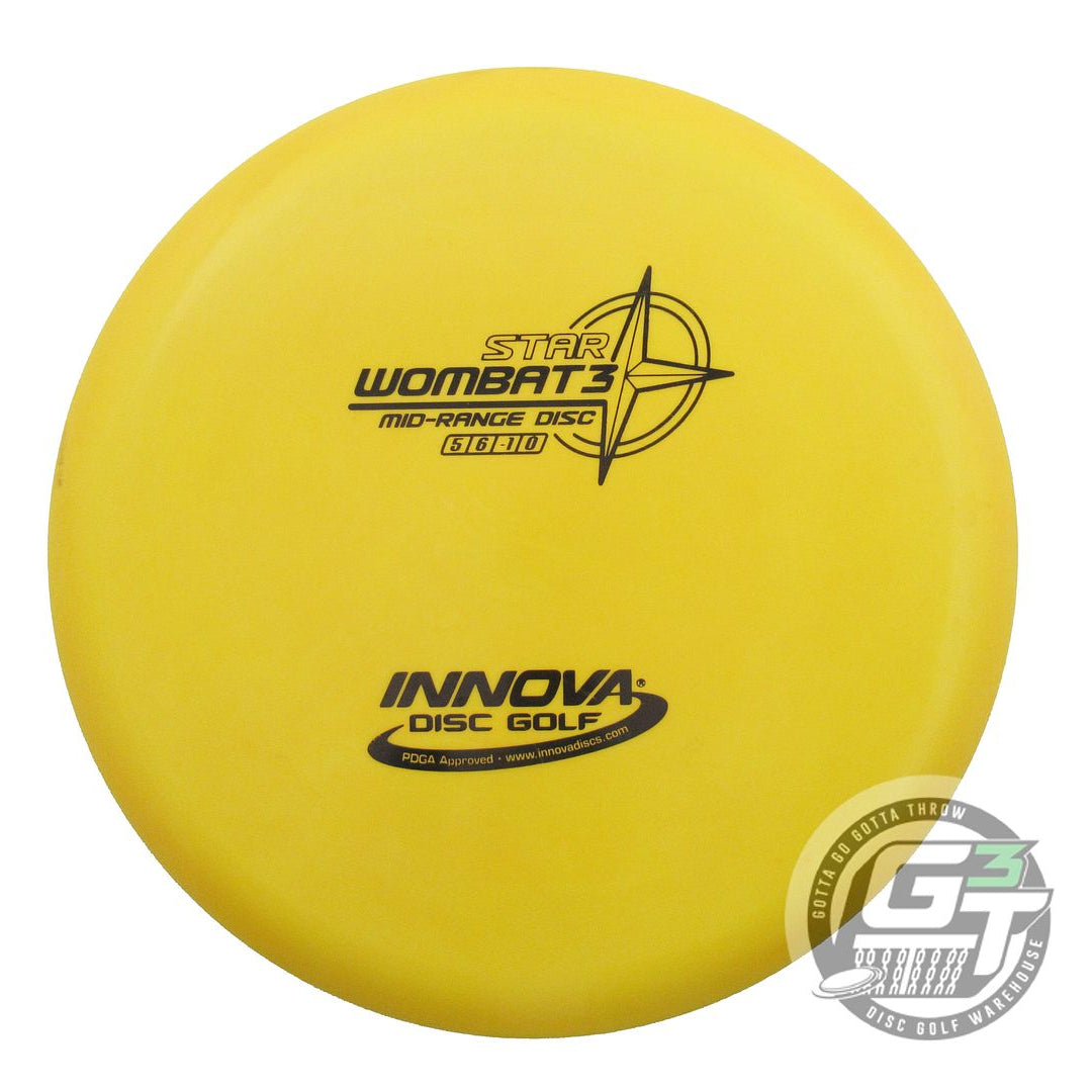 USED Innova Star Wombat3 176g Yellow Black Stamp Midrange Golf Disc