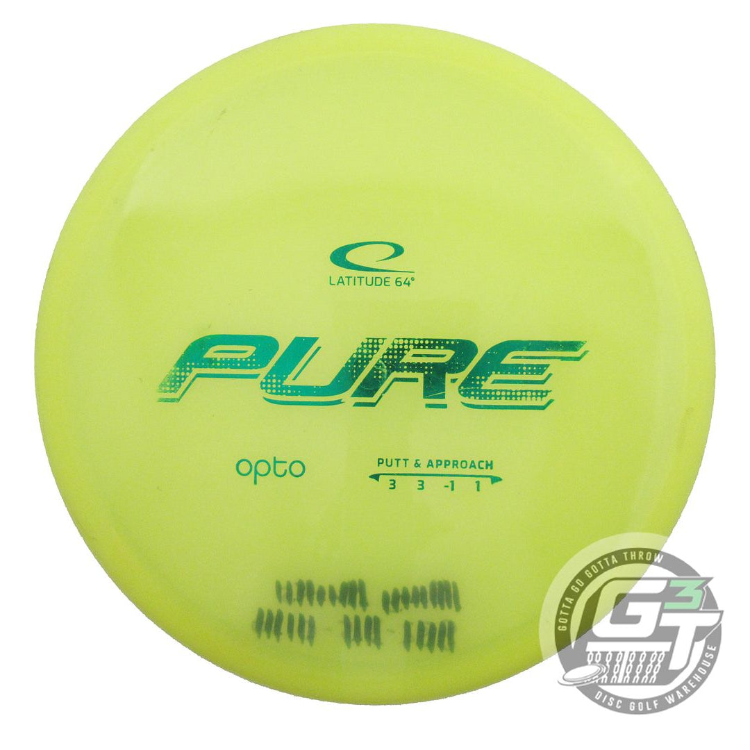 USED Latitude 64 Opto Pure 174g Yellow Green Foil Putter Golf Disc