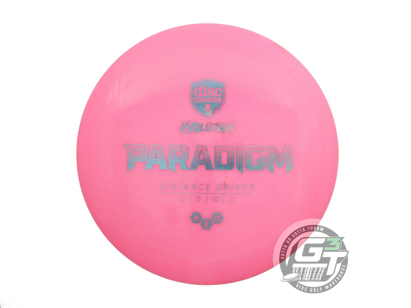 USED DiscMania Neo Paradigm 173g Pink Aqua Foil Driver Golf Disc